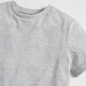 Crew Neck Grey Marl T-Shirt (3-12yrs) - Allsport