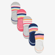 Load image into Gallery viewer, Multi Stripe Invisible Trainer Socks Five Pack - Allsport
