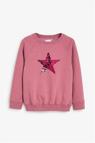 CREW SEQ STAR PINK LONG SLV TOP (3-12YRS) - Allsport