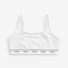 Load image into Gallery viewer, Black/White/Grey 3 Pack Strappy Crop Tops (5-12yrs) - Allsport

