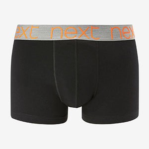 Black Neon Rubber Waistband Hipster Boxers 4 Pack