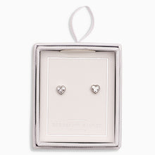 Load image into Gallery viewer, Sterling Silver Delicate Heart Stud Earrings - Allsport
