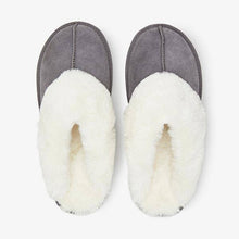 Load image into Gallery viewer, Grey Suede Mule Slippers - Allsport
