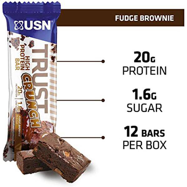 USN TRUST protein Bar Fudge Brownie 60gm - Allsport