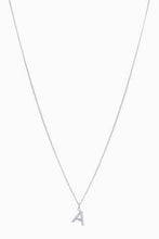 Load image into Gallery viewer, Sterling Silver Cubic Zirconia Initial Necklace - Allsport
