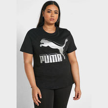 Load image into Gallery viewer, Classics Logo Tee Puma Black-metallic - Allsport
