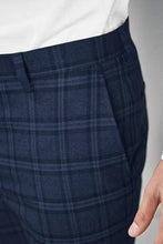 Load image into Gallery viewer, BLUE CHECK SUIT TROUSER - Allsport
