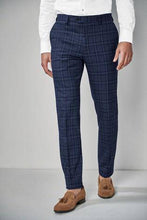 Load image into Gallery viewer, BLUE CHECK SUIT TROUSER - Allsport
