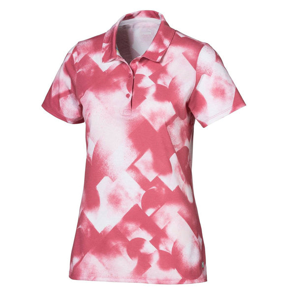 W Soft Geo Polo Rapture Rose - Allsport