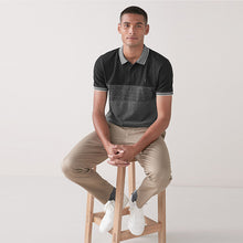 Load image into Gallery viewer, Charcoal Grey Colourblock Polo Shirt - Allsport
