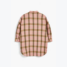 Load image into Gallery viewer, Peach Pink Check Oversized Shirt (3-12yrs) - Allsport
