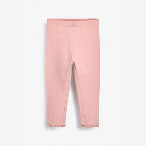 Pale Pink Lace Trim Leggings (3mths-5yrs)