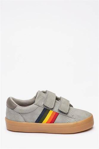 GREY Tape Double Strap Shoes - Allsport