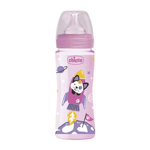 Chicco Bottle Colorful Plastic 330ml Pink 4M+