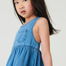 Load image into Gallery viewer, Denim Racerback Tiered Dress (3-12yrs) - Allsport
