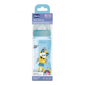 Chicco Bottle Colorful Plastic 330ml Blue 4M+