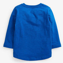 Load image into Gallery viewer, Blue Long Sleeve Dino Flippy Sequin T-Shirt (9mths-6yrs) - Allsport
