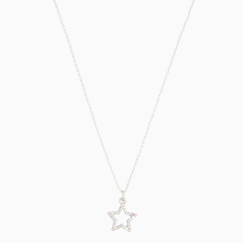 Silver Tone/Pastel Mini Star Necklace - Allsport