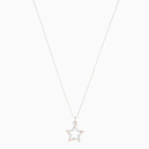 Silver Tone/Pastel Mini Star Necklace - Allsport