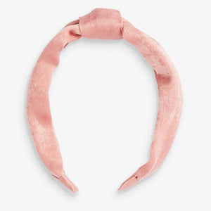 Pink Satin Structured Headband - Allsport