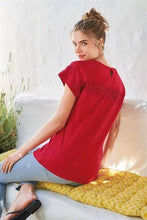 Load image into Gallery viewer, 605706 SS LACE TEE RED 8 TOPS - Allsport

