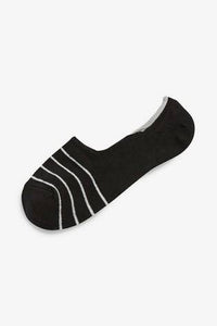 Heart / Stripe Invisible Trainer Socks Five Pack - Allsport