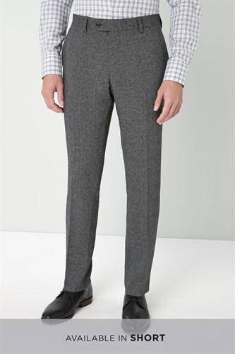 Grey Check Suit Trousers - Allsport