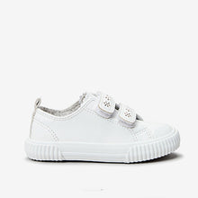 Load image into Gallery viewer, White Bumper Toe Trainers (younger girls) - Allsport

