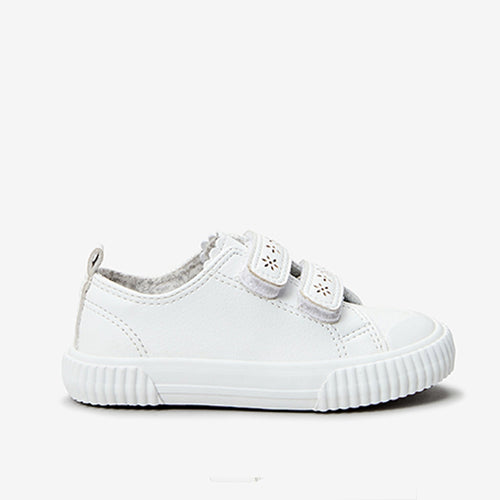 White Bumper Toe Trainers (younger girls) - Allsport