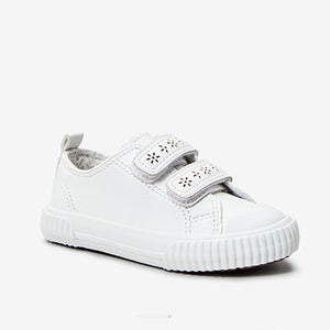 White Bumper Toe Trainers (younger girls) - Allsport
