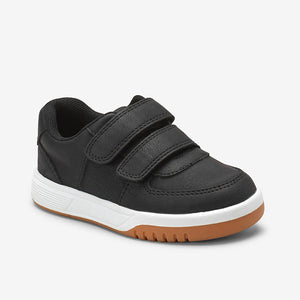 Black Strap Touch Fastening Shoes (Kids) - Allsport