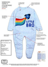 Load image into Gallery viewer, BLUE BRO ROCKET SLEEPSUITS (0-12MTHS) - Allsport
