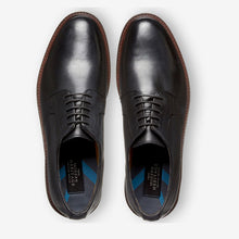 Load image into Gallery viewer, Black Modern Heritage Leather Derby Shoes - Allsport

