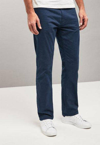 Dark Blue Stretch Five Pocket Trousers - Allsport