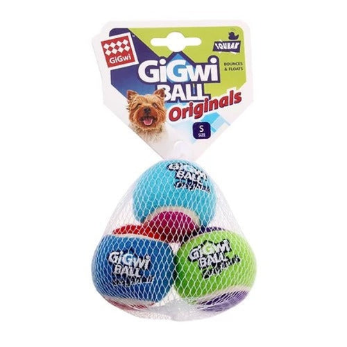 S size tennis ball 'GiGwi ball originals' (3pcs with different colour in one pack) D:4.8cm - Allsport