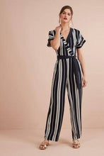 Load image into Gallery viewer, 620394 WRAP JSUIT NVY STRP 6 JUMPSUITS - Allsport

