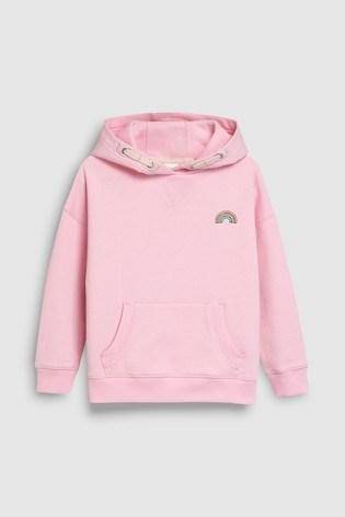 PINK EMB OHEAD HOODIES & ZIP (4-10YRS) - Allsport