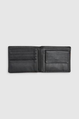 BLACK LEATHER STAG BADGE EXTRA CAPACITY WALLET - Allsport