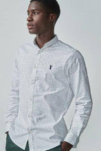 Load image into Gallery viewer, WHITE PRINT SLIM FIT LONG SLEEVE STRETCH OXFORD - Allsport
