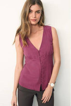 Load image into Gallery viewer, Pink Sleeveless Button Through Blouse - Allsport
