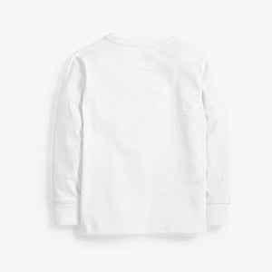 White Long Sleeve Cosy T-Shirt (3-12yrs) - Allsport