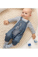 Load image into Gallery viewer, DENIM ANIMAL DUNGAREE (0-3MTHS) - Allsport
