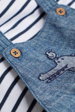 Load image into Gallery viewer, DENIM ANIMAL DUNGAREE (0-3MTHS) - Allsport
