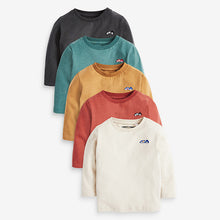 Load image into Gallery viewer, 5 Pack Mineral Long Sleeve T-Shirts (3mths-5yrs) - Allsport
