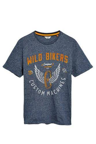 Blue Bikers Graphic T-Shirt - Allsport