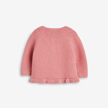 Load image into Gallery viewer, Baby Pink Frill Hem Cardigan (0mths-18mths) - Allsport
