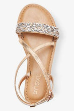 Load image into Gallery viewer, Cross Strap Rose Gold Sandals - Allsport

