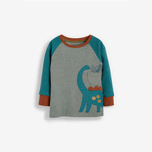 Load image into Gallery viewer, Teal / Blue Dino 3 Pack Snuggle Pyjamas (9mths-6yrs) - Allsport
