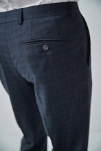 Load image into Gallery viewer, NAVY BLACK CHECK SUIT TROUSER - Allsport
