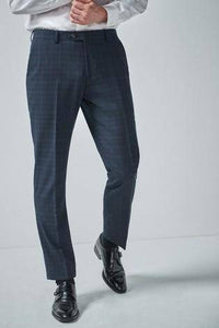 NAVY BLACK CHECK SUIT TROUSER - Allsport